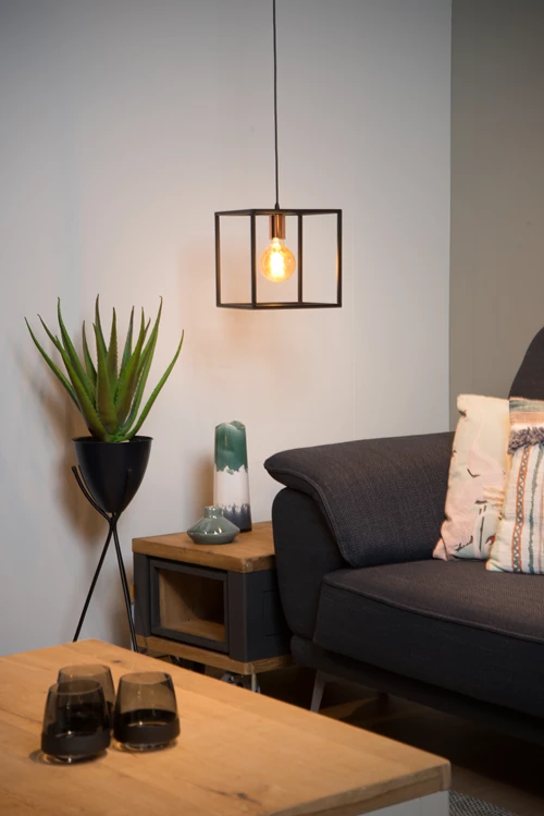 Lucide ARTHUR - Pendelleuchten - 1xE27 - Schwarz - Atmosphäre 2